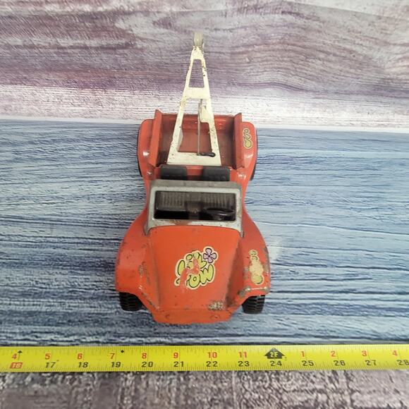 Vintage Nylint Pressed dune buggy wrecker red/white - Picture 4 of 10